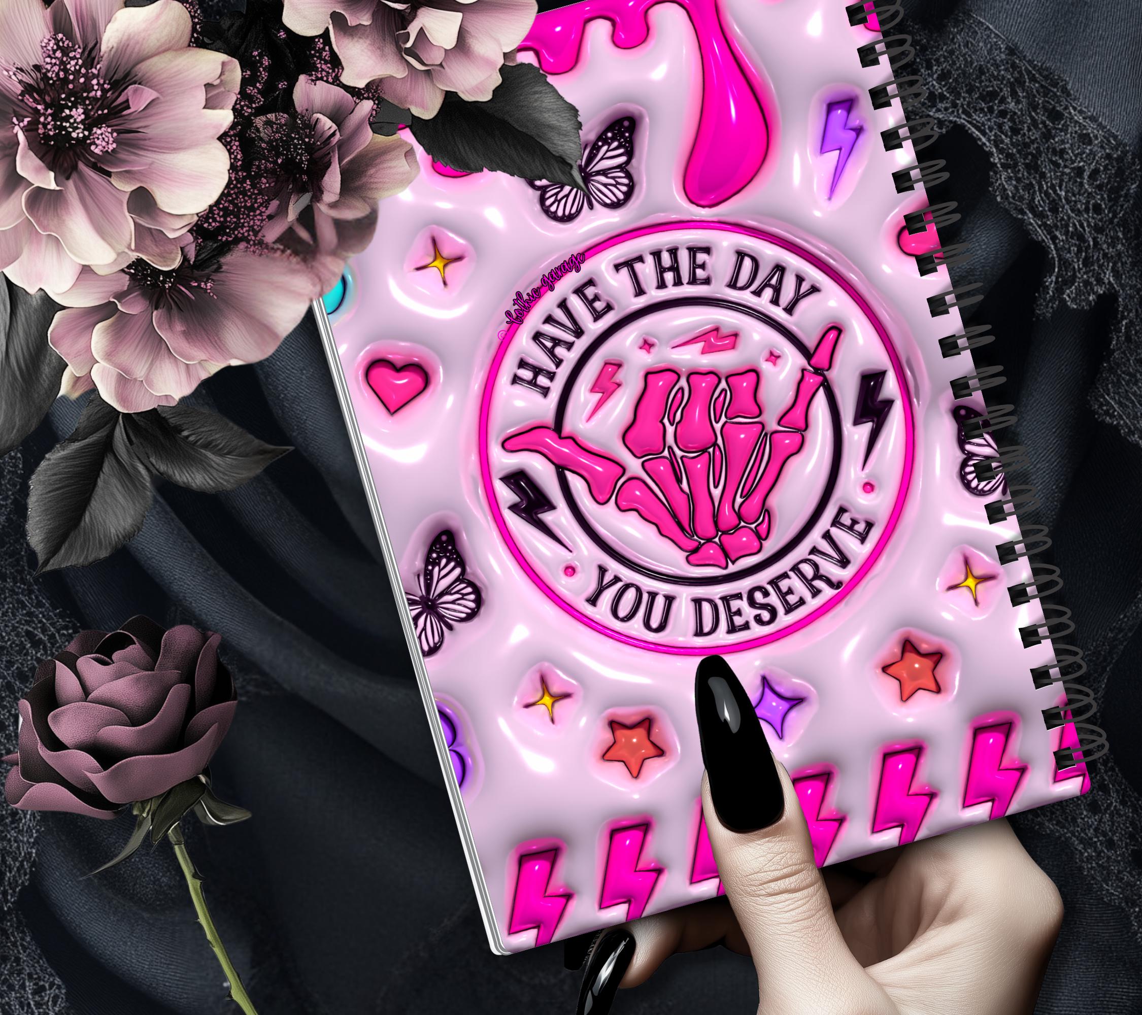 Have the Day You Deserve Reusable Sticker Book, Sarcastic Vibe Sticker Album, Perfect Gift to Personalize Sticker Collectors