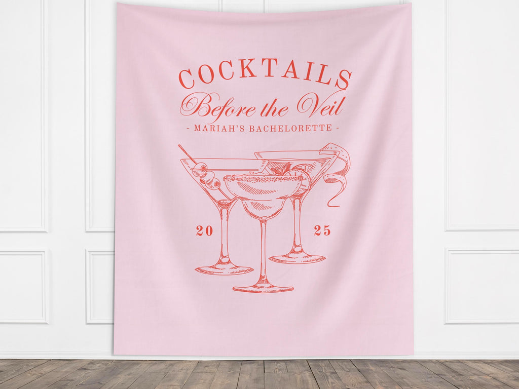 Luxury Custom Bachelorette Social Club Banner Backdrop