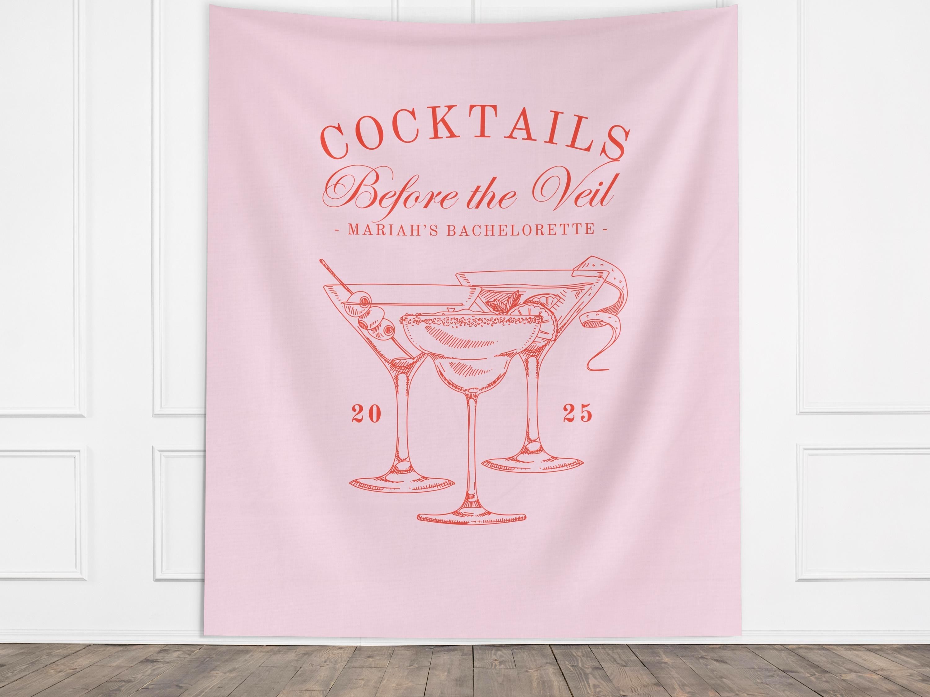 Luxury Custom Bachelorette Social Club Banner Backdrop