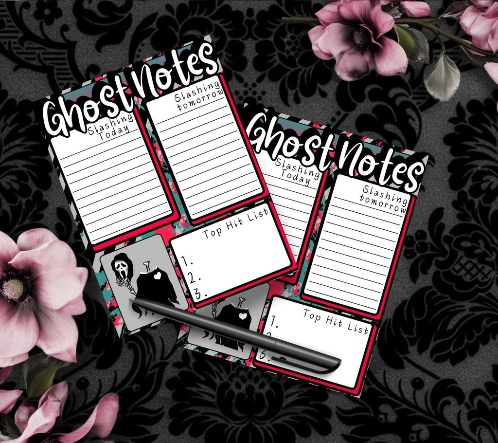 Ghost Notes Slasher Notepad: Spooky To-Do List Stationery