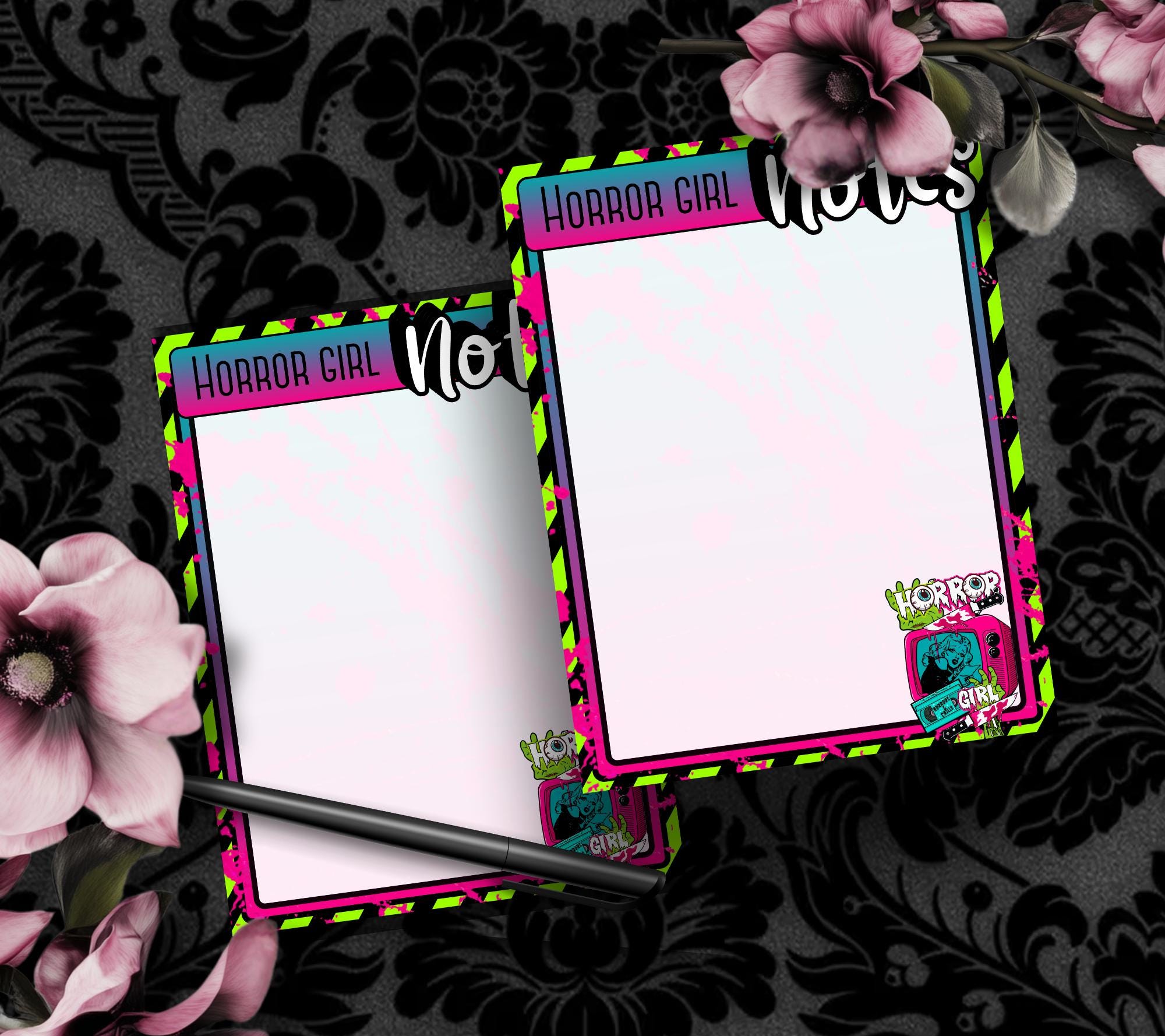 Horror Girl Notepad: Retro Spooky To-Do List (50 Sheets)