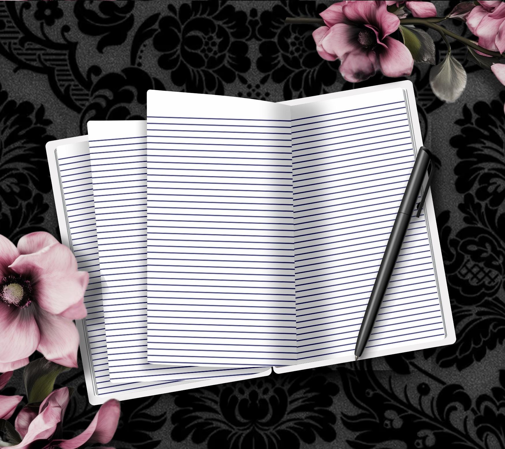 Broken Time – Gothic Clockwork Notebook - Hand Drawn Detail  – 160 Lined Pages for Daily Tasks, Notes, and Personal Writing