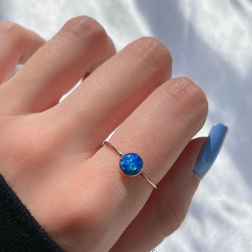 MARION LARGE 6MM OPAL RING