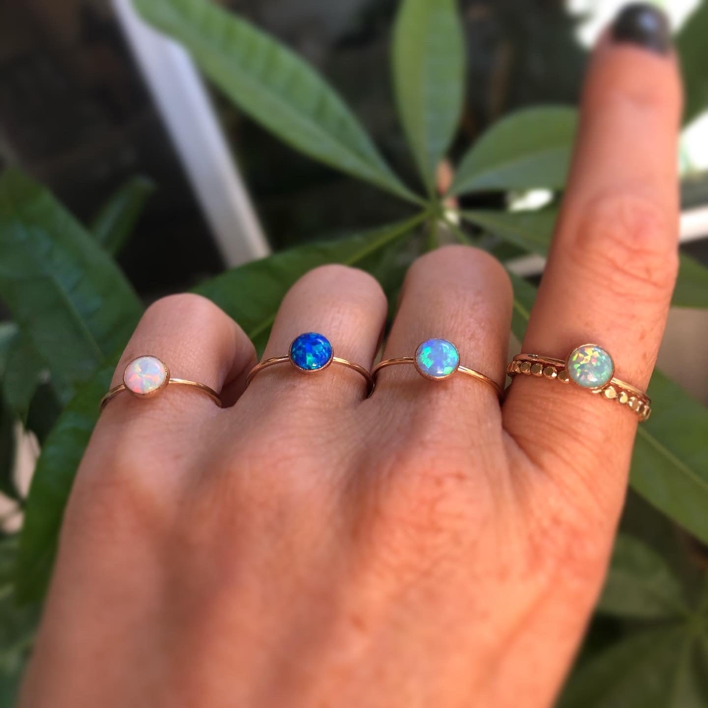 MARION LARGE 6MM OPAL RING