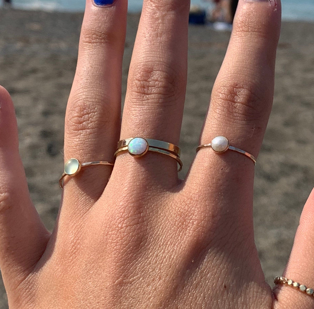 MARION LARGE 6MM OPAL RING