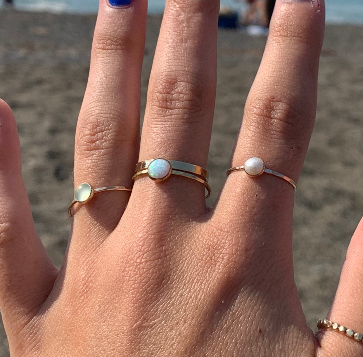 MARION LARGE 6MM OPAL RING
