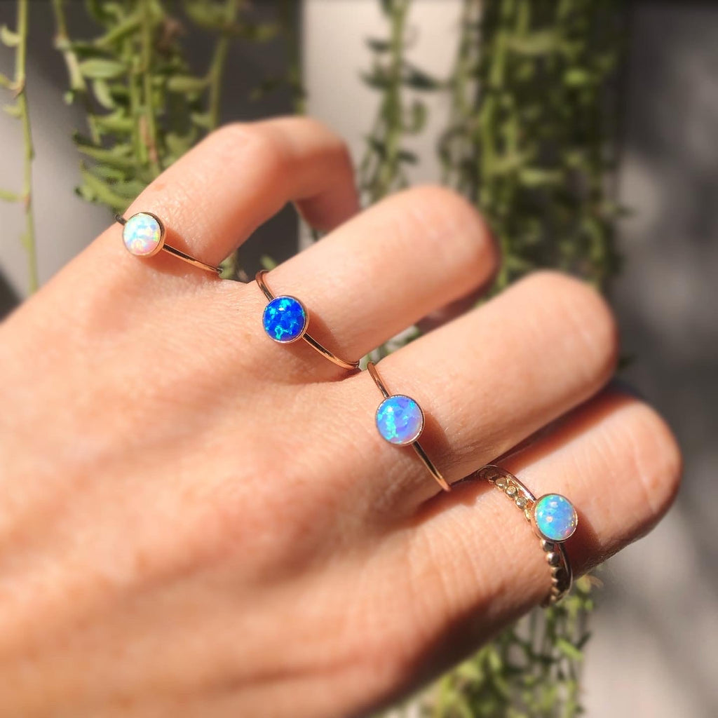 MARION LARGE 6MM OPAL RING