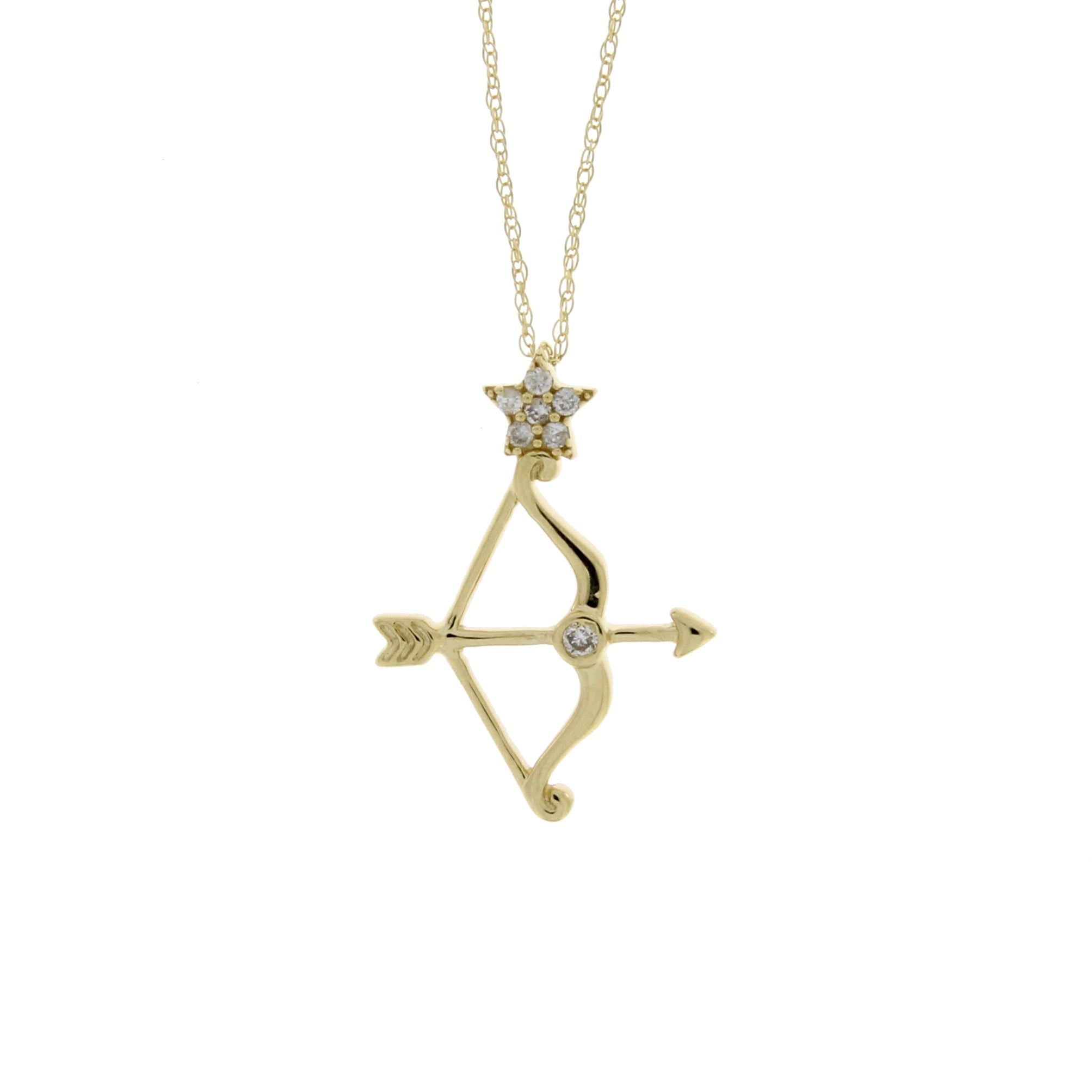 Genuine .07ct Diamond Fashion Pendants 14KT Yellow Gold