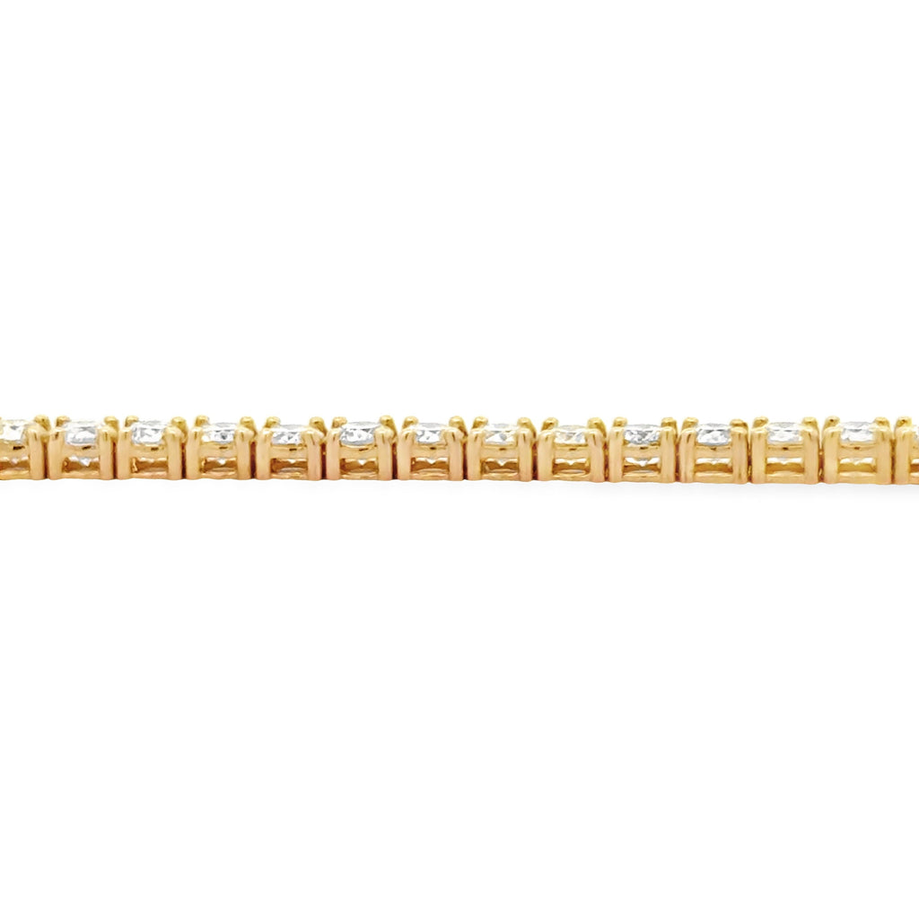 Natural 5.50ct Diamond Tennis Bracelet 18KT Yellow Gold