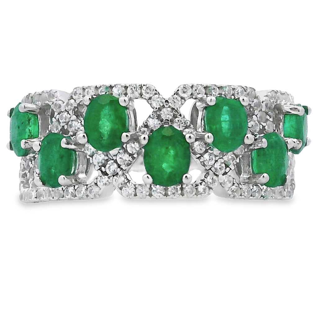 Natural 1.82ct Emerald Zircon Ring Sterling Silver