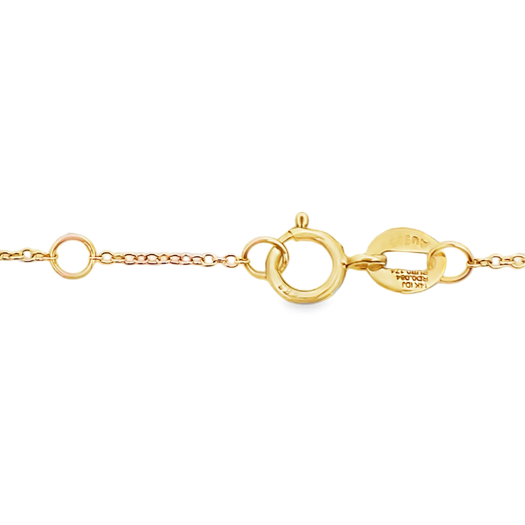 Natural .25ct Ruby Diamond Bracelet 14KT Yellow Gold