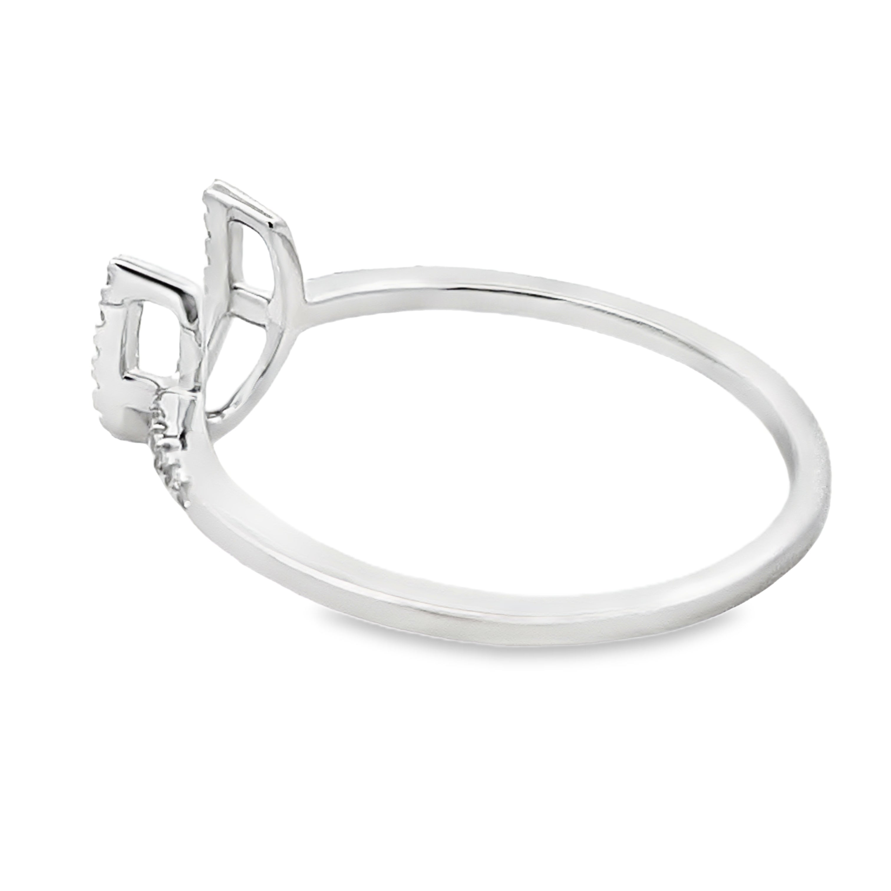 Natural .10ct Diamond Ring 14KT White Gold