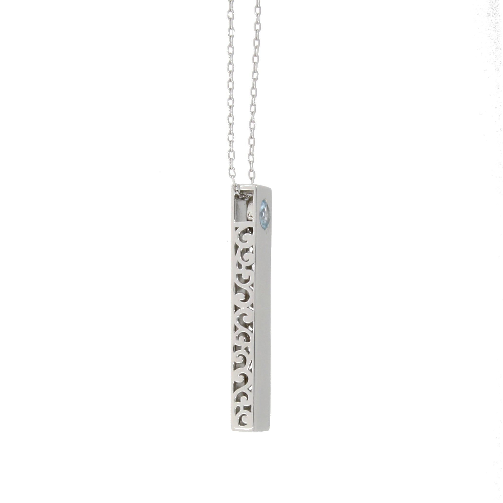 Natural Blue Topaz Fashion Pendants Sterling Silver