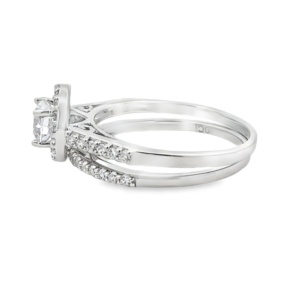 Natural Cubic Zirconia CZ SS Bridal Sterling Silver