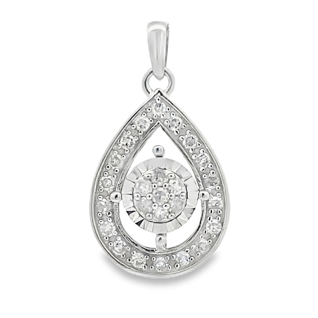 Genuine .25ct Diamond Fashion Pendants 10KT White Gold