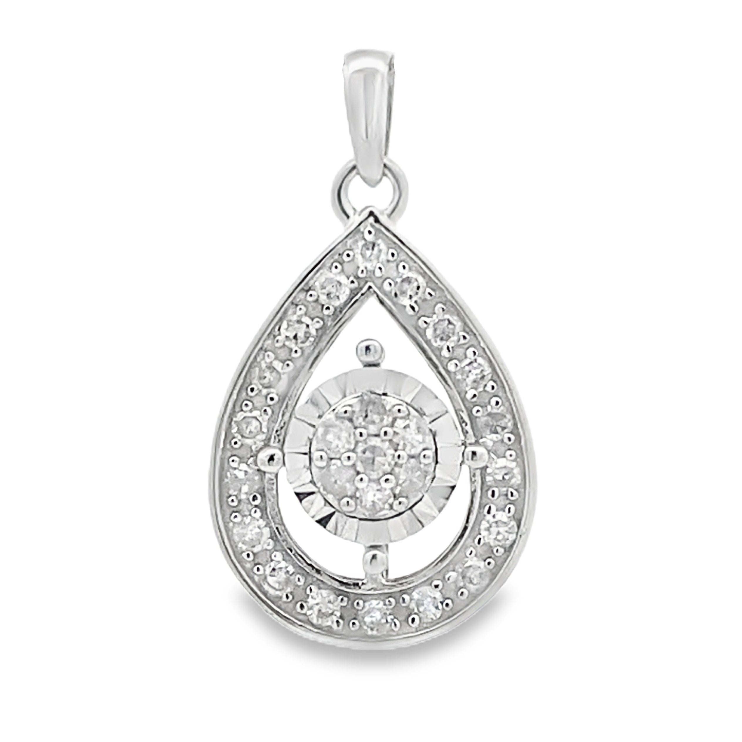 Genuine .25ct Diamond Fashion Pendants 10KT White Gold