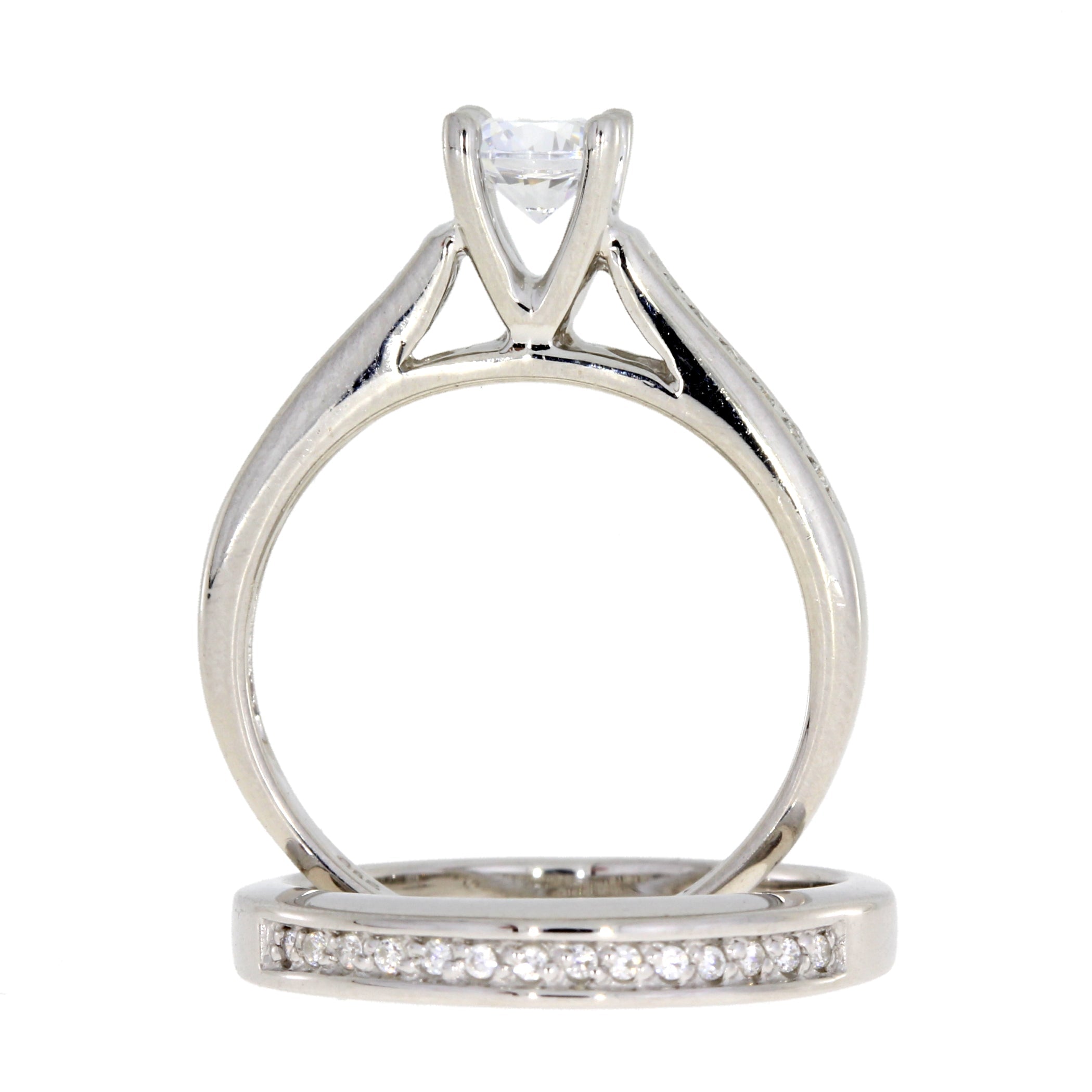 Natural Cubic Zirconia CZ SS Bridal Sterling Silver