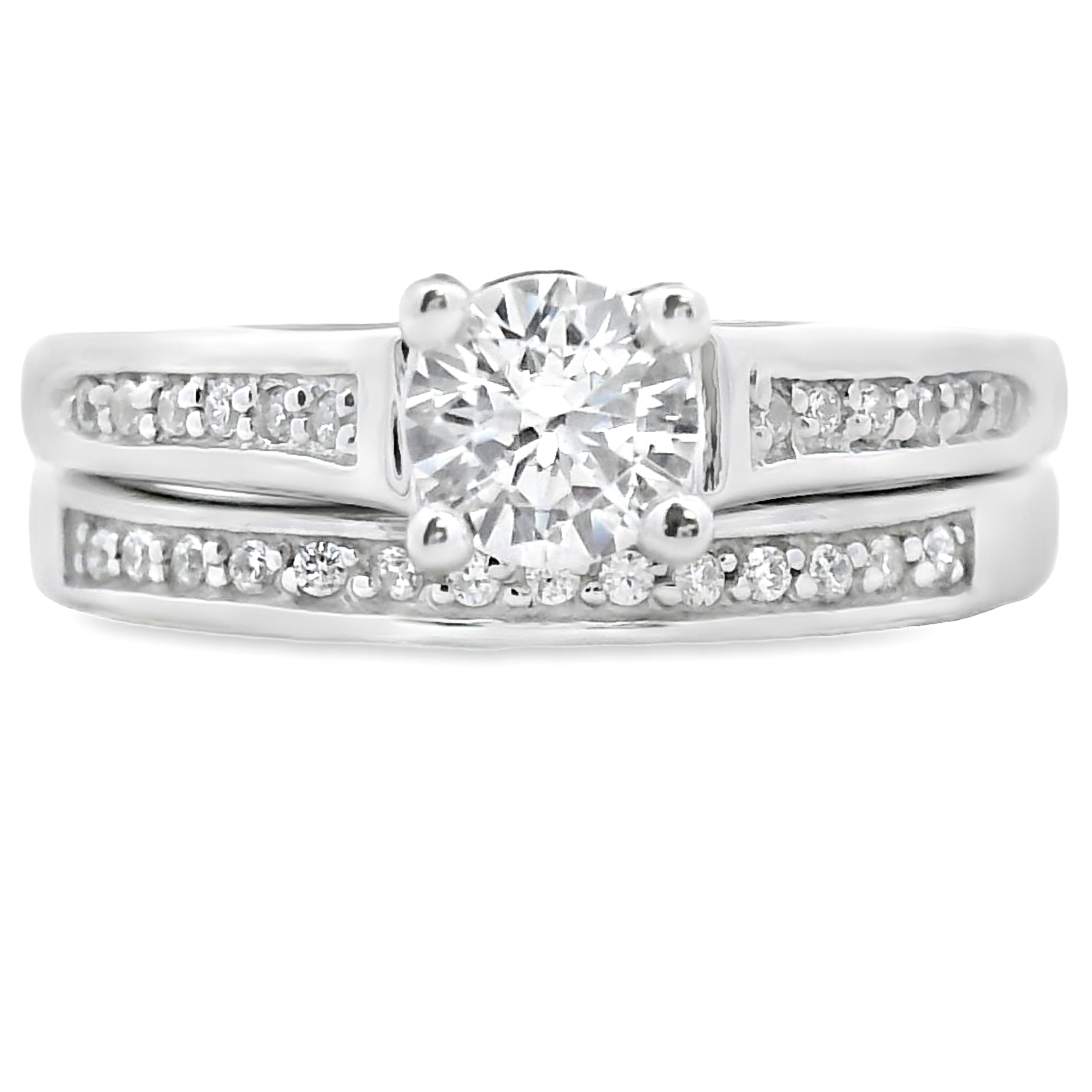 Natural Cubic Zirconia CZ SS Bridal Sterling Silver