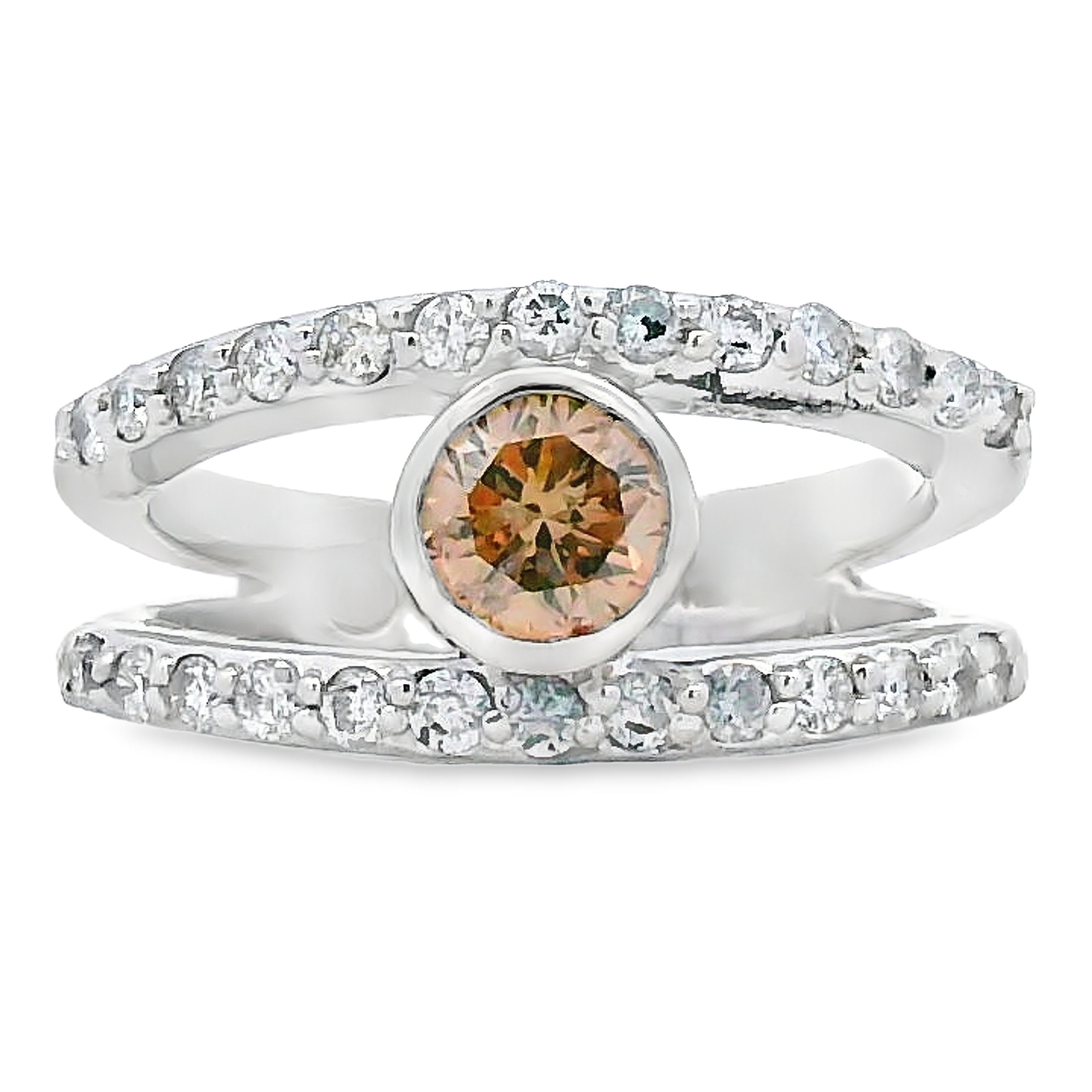 Natural .90ct Diamond Diamond Ring 14KT White Gold