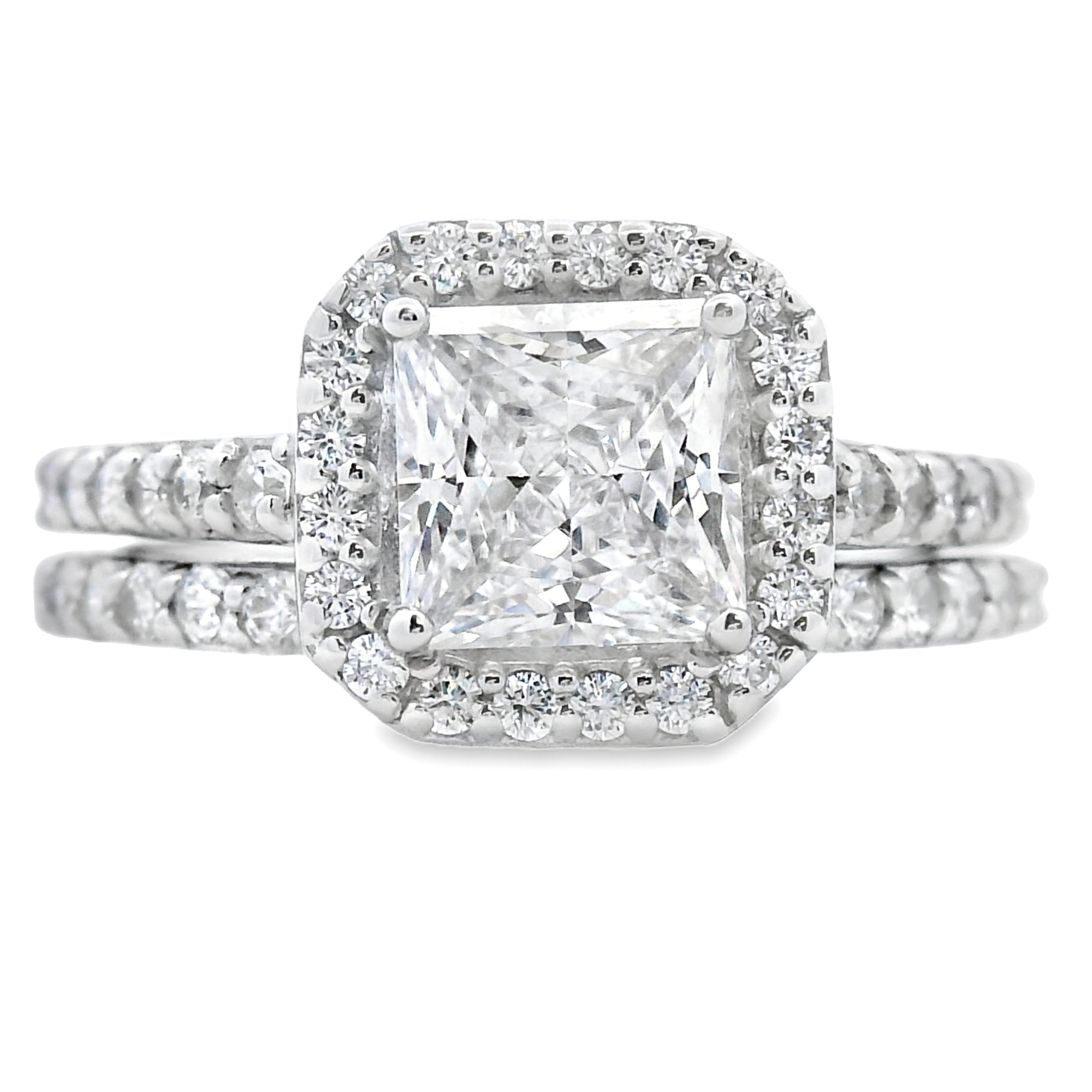 Natural Cubic Zirconia CZ SS Bridal Sterling Silver