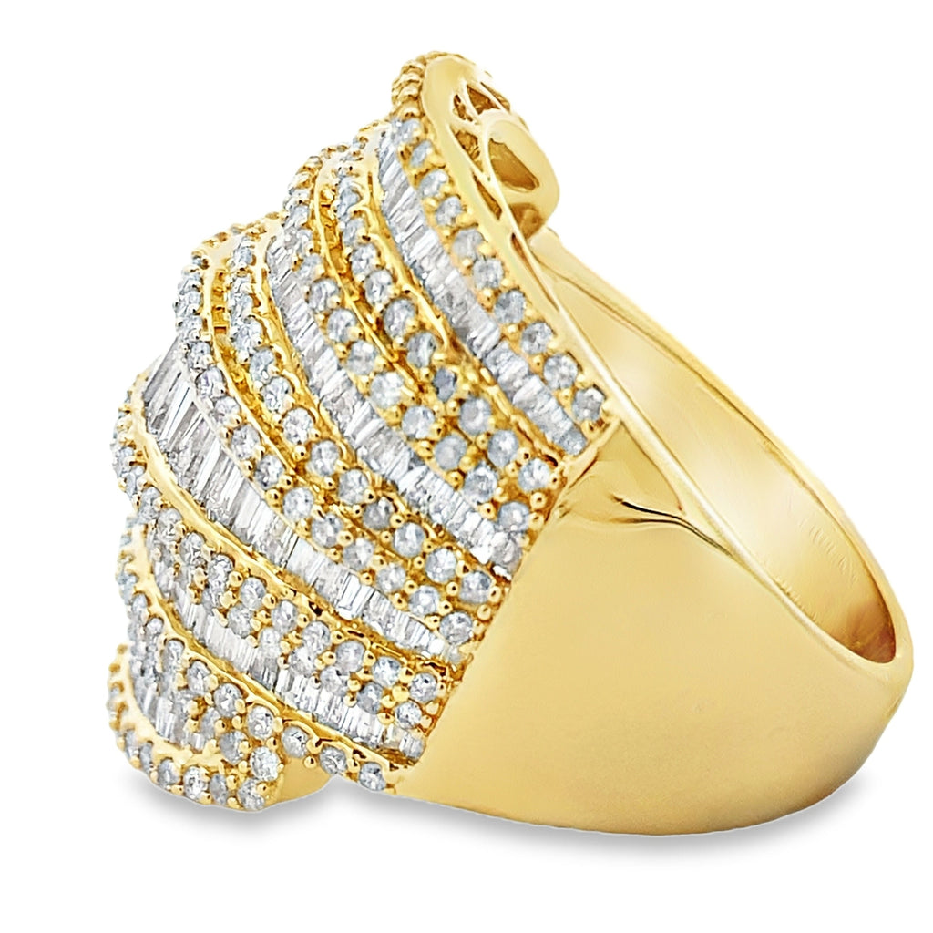 Natural 2.75ct Diamond Ring 14KT Yellow Gold
