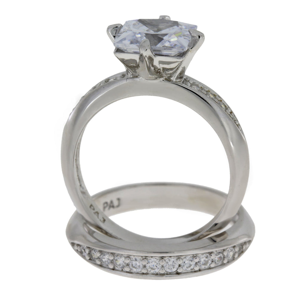 Natural Cubic Zirconium CZ SS Bridal Sterling Silver