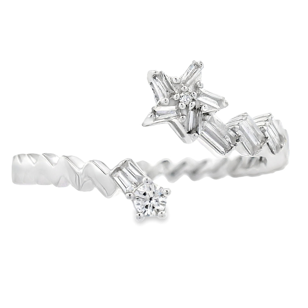 Natural .17ct Diamond Ring 14KT White Gold
