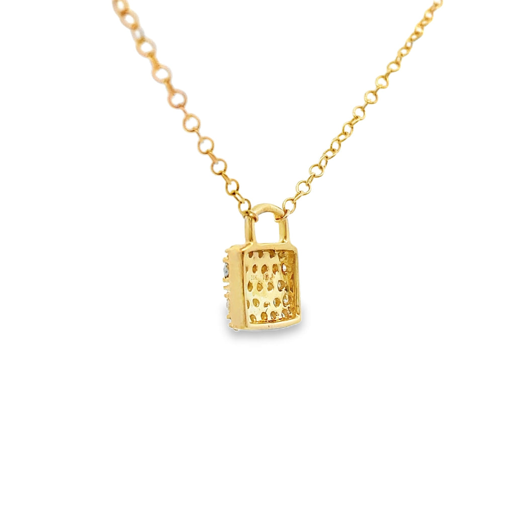 Natural .20ct Diamond Fashion Pendants 10KT Yellow Gold