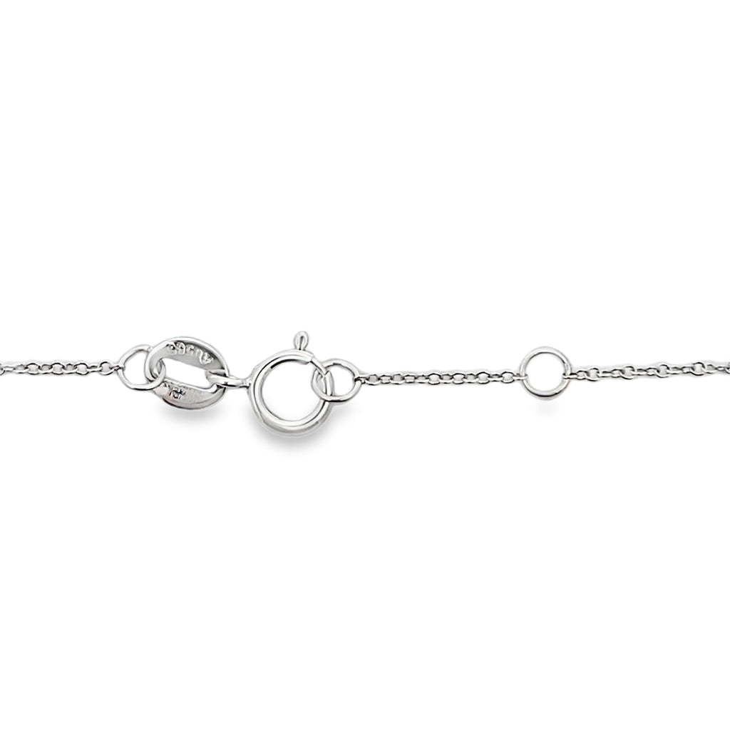 Natural .17ct Ruby Diamond Bracelet 14KT White Gold