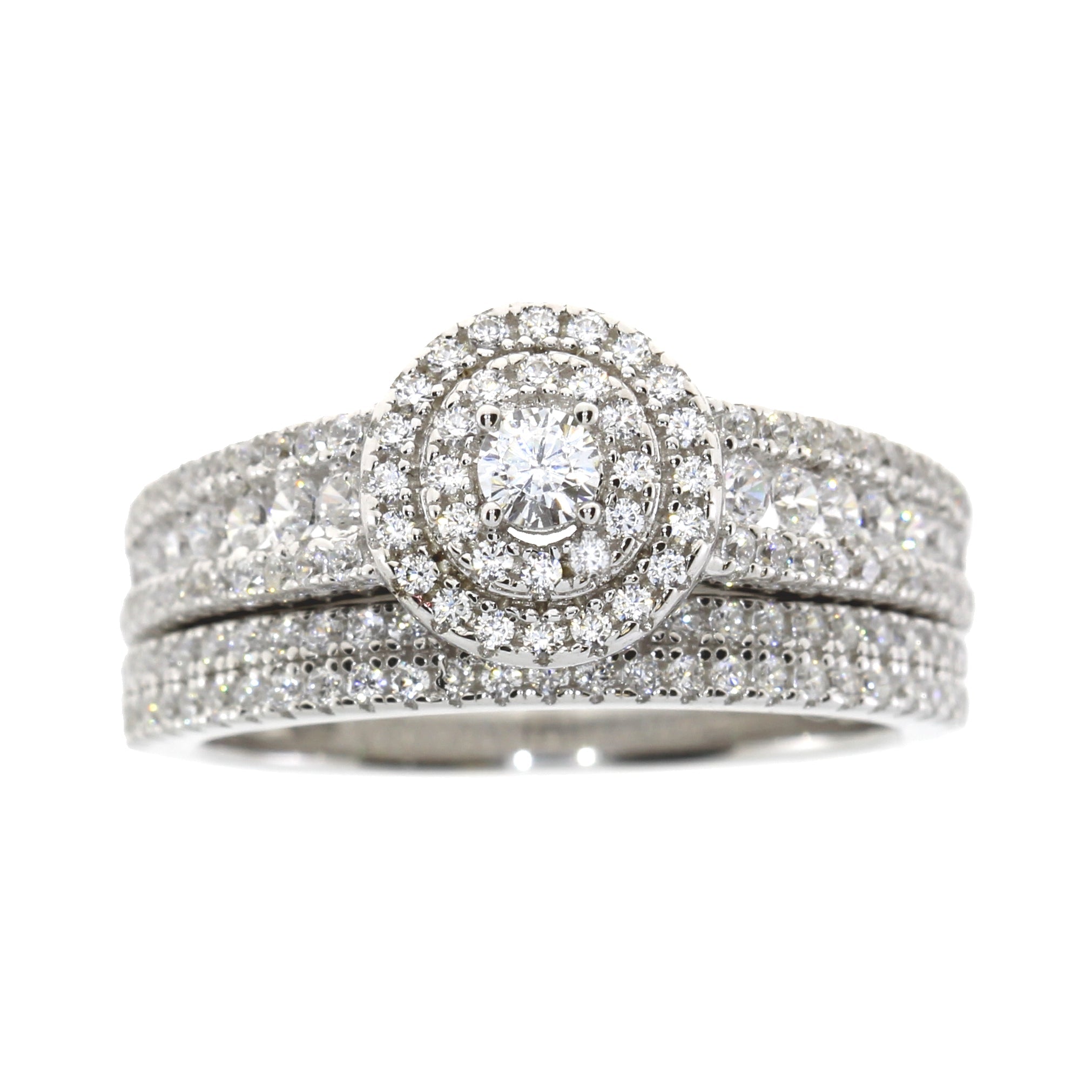 Natural Cubic Zirconia CZ SS Bridal Sterling Silver