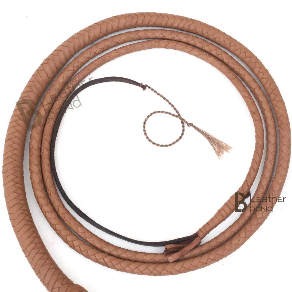 Indiana Jones Style Tan  Leather Bullwhip (4ft – 12ft) – Handmade Cowhide