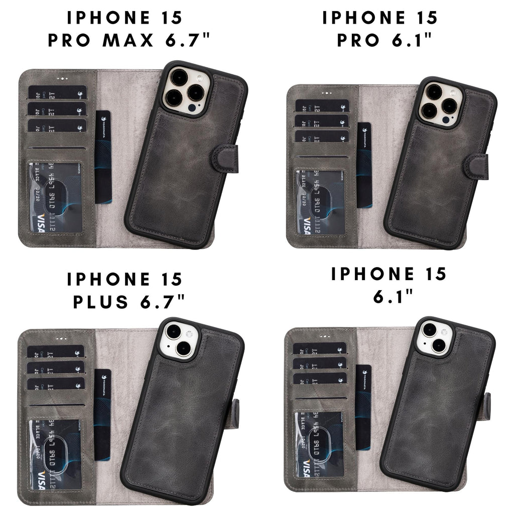 Casper Leather iPhone 15 Series Wallet Case