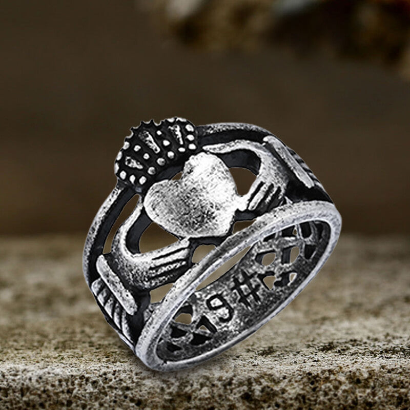 Irish Claddagh Stainless Steel Wedding Ring