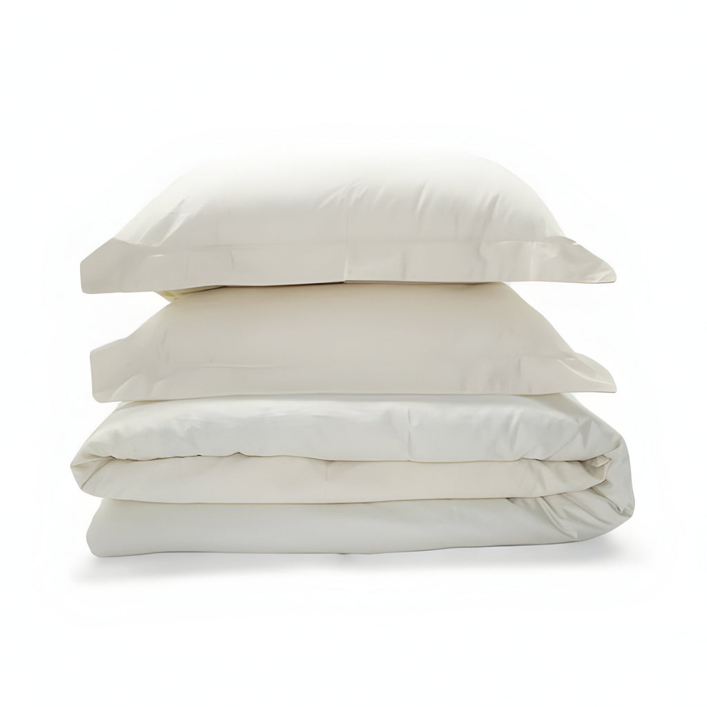 300TC Cotton Percale Solid Duvet Cover Set