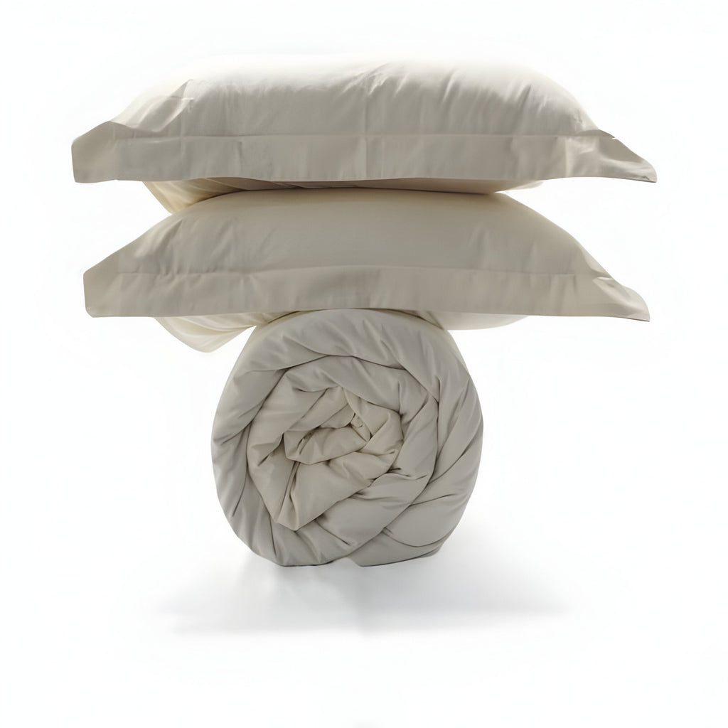 300TC Cotton Percale Solid Duvet Cover Set