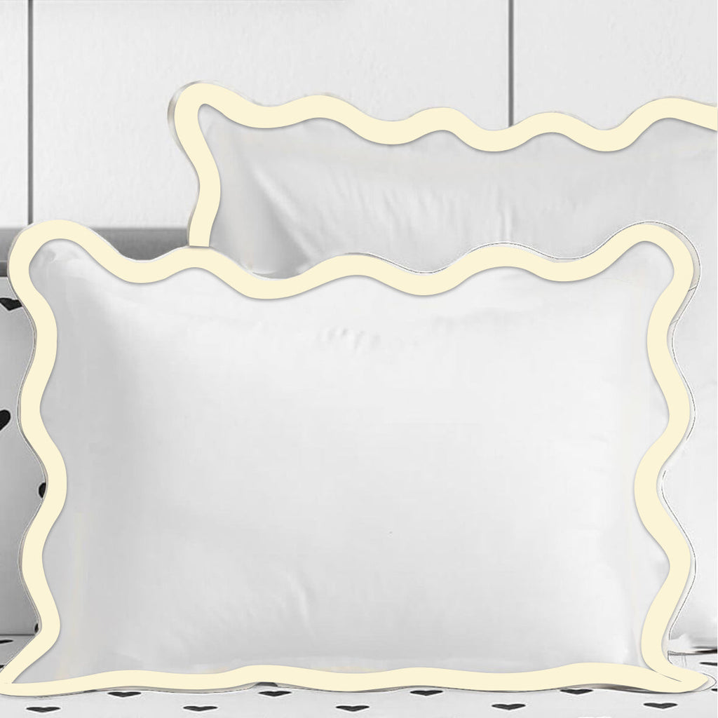 400TC Applique Scalloped Embroidery Cotton Duvet Cover Set