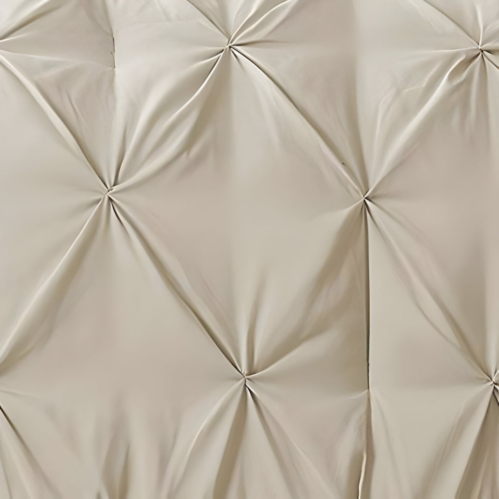400TC Cotton Pintuck Sateen Solid Duvet Cover Set