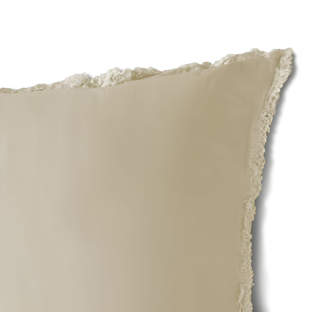 400TC Cotton Sateen Solid Fringe Duvet Cover Set