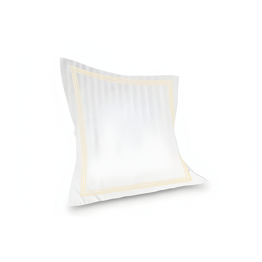 400TC Cotton Sateen Triple Edge Embroidery Stripe Duvet Cover Set