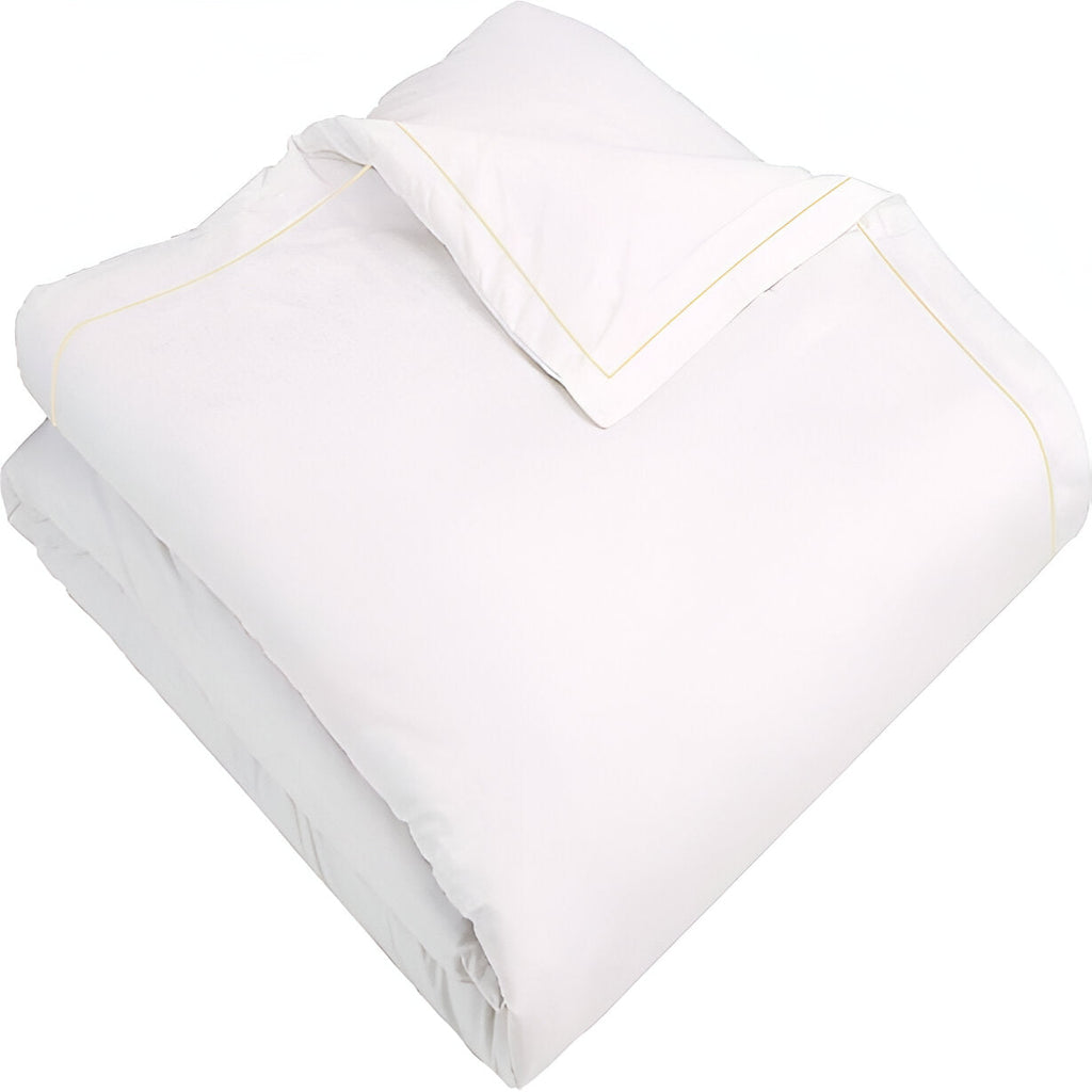 400TC Cotton Single Edge Embroidery Sateen Solid Duvet Cover Set