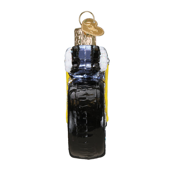 Road Bike Glass Ornament