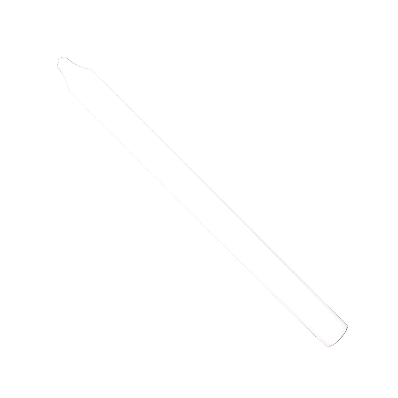 Rustic Taper Dinner Candle - 12 Inch White