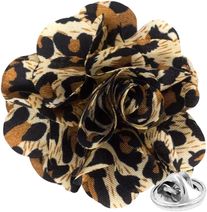 Vittorio Vico Unisex Kente Satin Flower Lapel Pin
