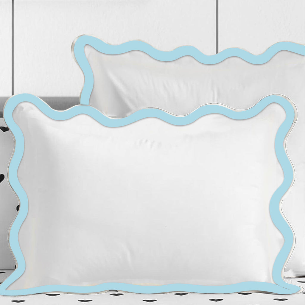 400TC Applique Scalloped Embroidery Cotton Duvet Cover Set