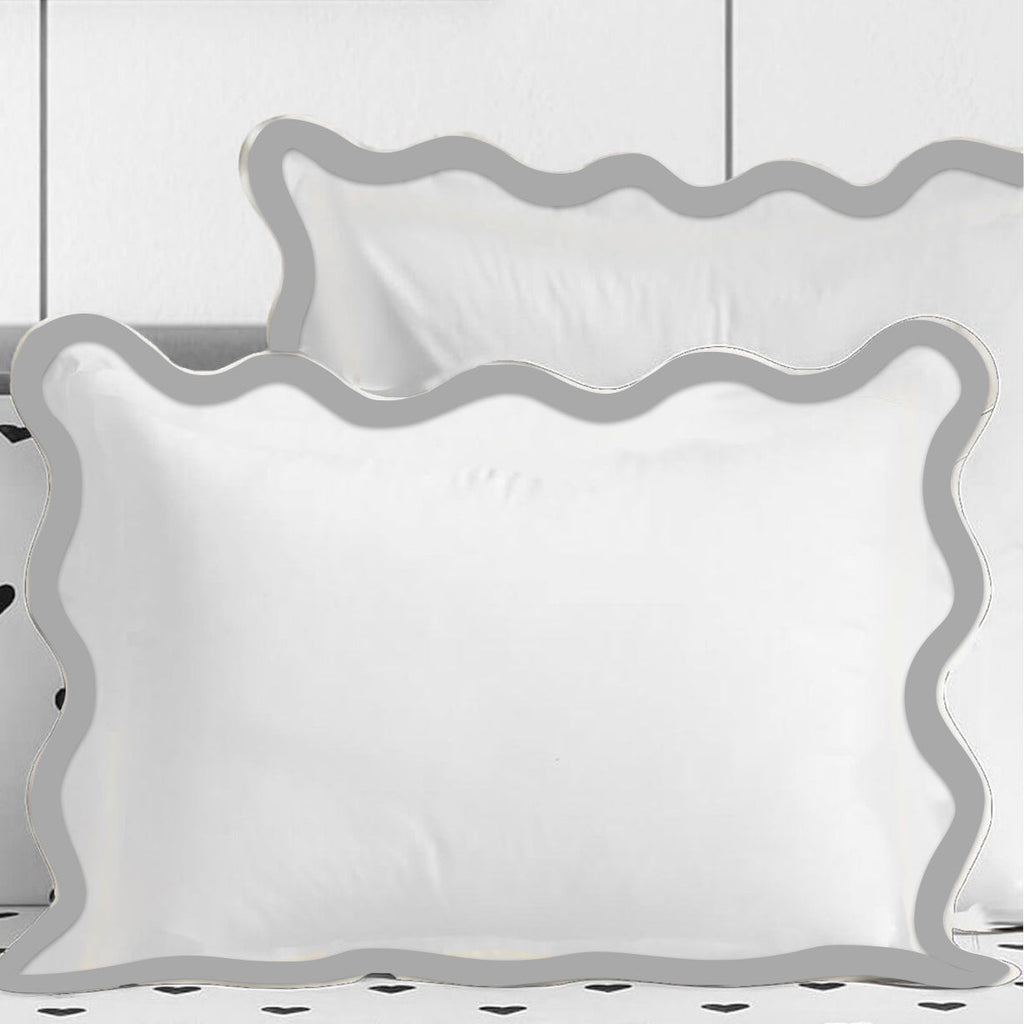 400TC Applique Scalloped Embroidery Cotton Duvet Cover Set