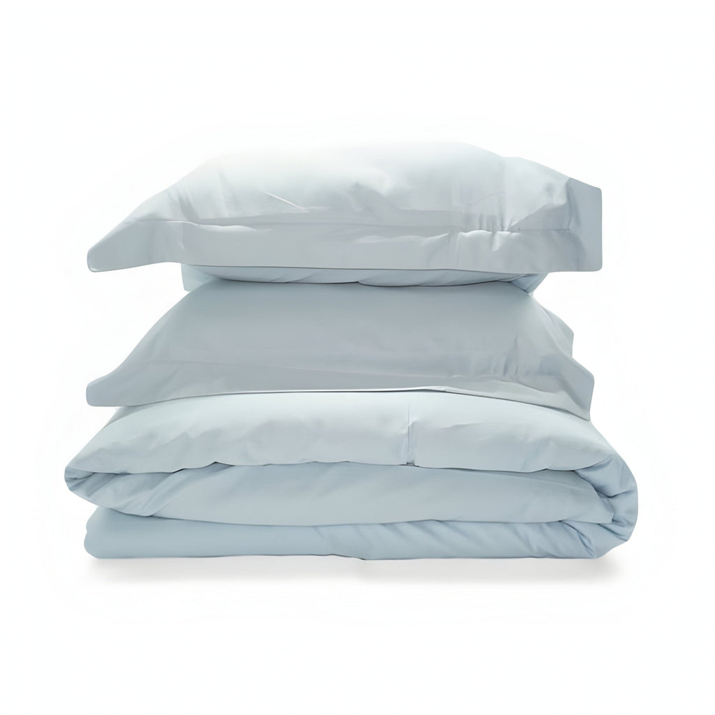 400TC Cotton Sateen Solid Duvet Cover Set