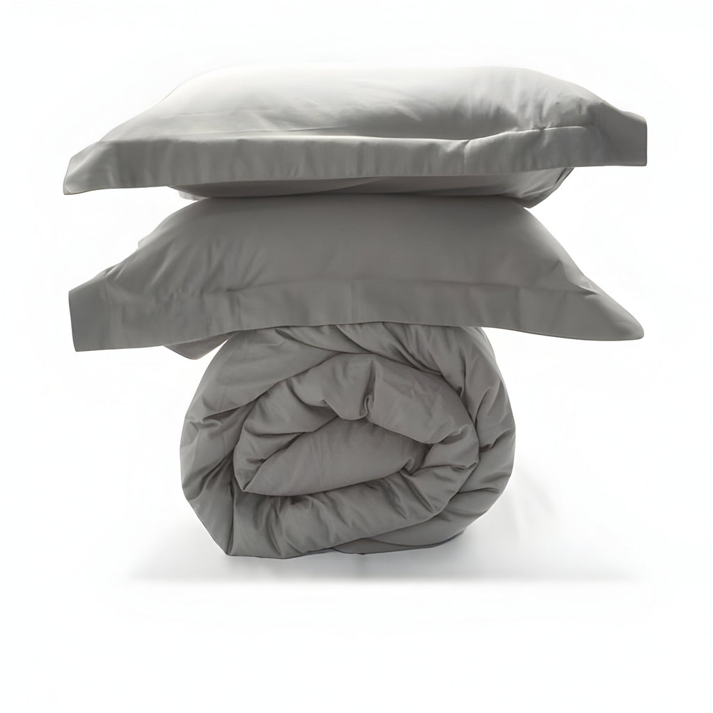 400TC Cotton Sateen Solid Duvet Cover Set
