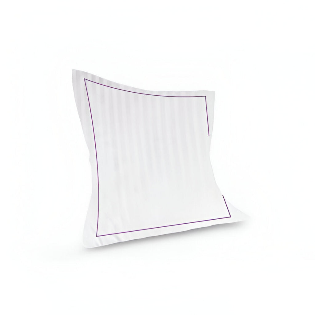 400TC Cotton Single Edge Embroidery Sateen Stripe Duvet Cover Set