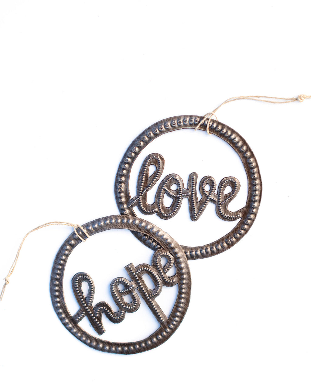 Hope Circle Metal Art Ornament