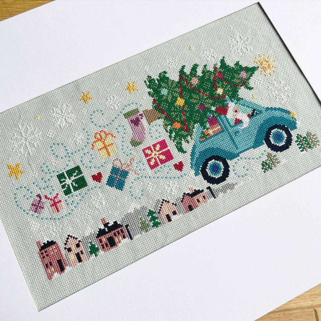 Driving Home for Christmas Cross Stitch Kit – Love Poppet Winter Stitch-Along